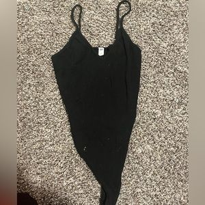 Black Nordstrom thong bodysuit cotton